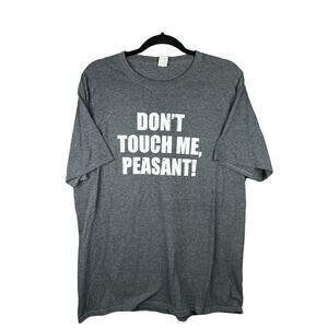 Vintage Fruit Of The Loom Sarcastic Funny Grey Short Sleeve Graphic Tee Size L